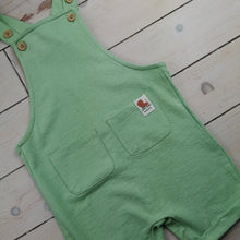 Load image into Gallery viewer, Baby Boys Green Short Dungarees