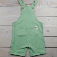 Load image into Gallery viewer, Baby Boys Green Short Dungarees