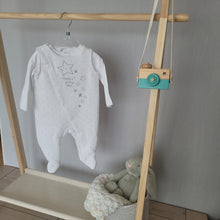 Load image into Gallery viewer, Baby unisex white dungarees and top