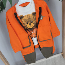 Load image into Gallery viewer, Orange and khaki jogger set