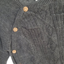 Load image into Gallery viewer, Baby boys charcoal cable knit set