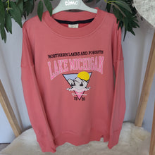 Load image into Gallery viewer, Girls Pink Lake Michigan sweatshirt