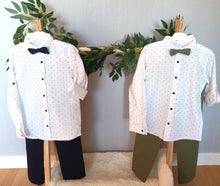 Load image into Gallery viewer, Boy 3 Pc Shirt, Bow Tie and Trouser Set
