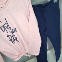 Load image into Gallery viewer, Girl You Rock Pink and Navy Set