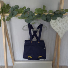Load image into Gallery viewer, Girls Cord Organic Cotton Navy Pinafore