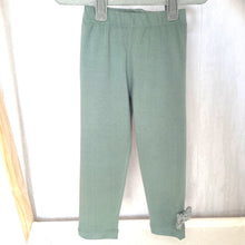 Load image into Gallery viewer, Green Organic Cotton Leggings With Bow