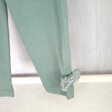 Load image into Gallery viewer, Green Organic Cotton Leggings With Bow