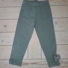 Load image into Gallery viewer, Green Organic Cotton Leggings With Bow
