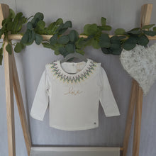 Load image into Gallery viewer, Girls Organic Cotton Love Embroidered Top