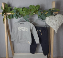 Load image into Gallery viewer, Minoti 2 Piece Grey & Navy Jogger Set