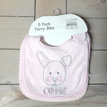 Load image into Gallery viewer, Baby Terry Bibs 5 Pack - Cutie