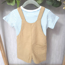 Load image into Gallery viewer, Neutral Linen Style Dungaree Set