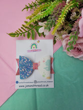 Load image into Gallery viewer, Medium Dolly Bow-Blue Mermaid