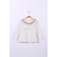 Load image into Gallery viewer, Girls Organic Cotton Love Embroidered Top