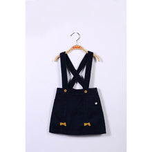 Load image into Gallery viewer, Girls Cord Organic Cotton Navy Pinafore