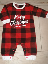 Load image into Gallery viewer, Merry Christmas Check Onesie
