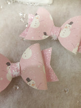 Load image into Gallery viewer, Pink Snowman Small Dolly Duo