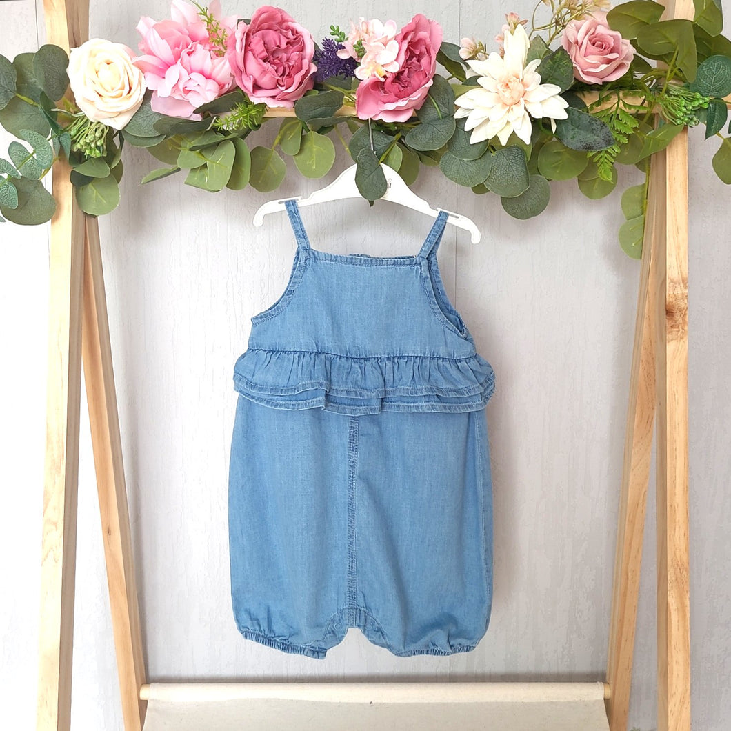 Chambray Light Denim Jumpsuit