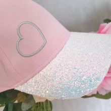 Load image into Gallery viewer, Girls Cap With Glitter Peak &amp; Heart (2-6 Years)
