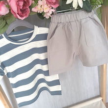 Load image into Gallery viewer, Boys Stripe T-Shirt and Shorts Set
