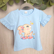 Load image into Gallery viewer, Girls Frill Sleeve Rabbit T-Shirt
