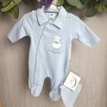 Load image into Gallery viewer, Premature Boys Romper with Hat
