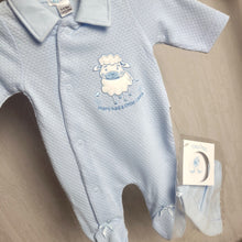 Load image into Gallery viewer, Premature Boys Romper with Hat
