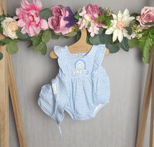 Load image into Gallery viewer, Baby Girls Organic Romper &amp; Sun Hat
