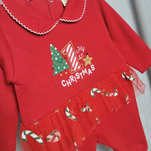 Load image into Gallery viewer, Baby Girls 1st Christmas Babygrow
