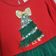 Load image into Gallery viewer, Girls Christmas Tree Dress and Hairband

