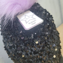 Load image into Gallery viewer, Girls Black Sequin Hat (2-6 Years)
