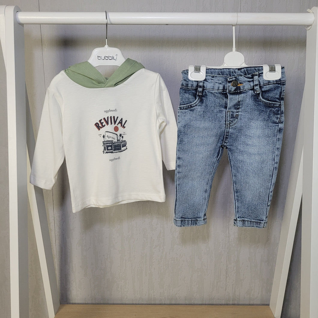 Baby Boys Jeans and Hoodie Set