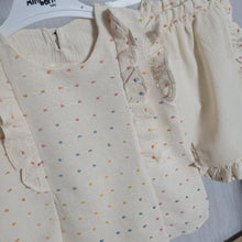 Load image into Gallery viewer, Baby Girls Cream Polka Dot Shorts Set
