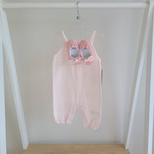 Load image into Gallery viewer, Baby Girls Muslin Pink Polka Dot Romper With Shoes
