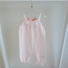 Load image into Gallery viewer, Baby Girls Muslin Pink Polka Dot Romper With Shoes
