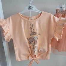 Load image into Gallery viewer, Girls Peach Tulle Skirt and Top Set
