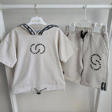 Load image into Gallery viewer, Boys 2 Piece Hooded T-Shirt and Shorts Set
