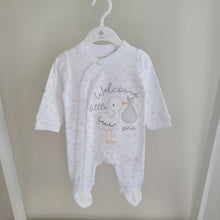 Load image into Gallery viewer, Baby &quot;Welcome Little One&quot; Cotton Sleepsuit
