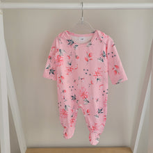 Load image into Gallery viewer, Pink Floral Babygrow
