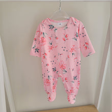 Load image into Gallery viewer, Pink Floral Babygrow
