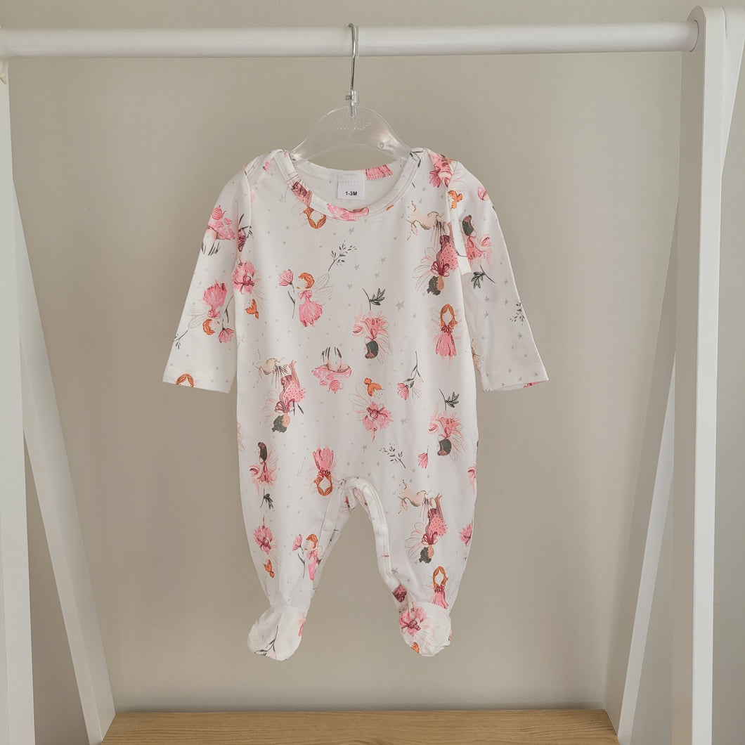 White and Pink Fairy Babygrow ..