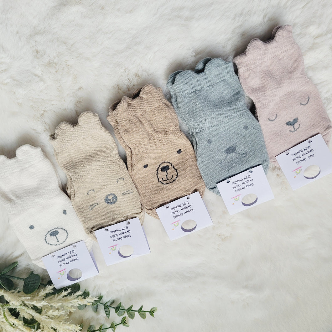 Baby Animal Gripper Socks-12-24 Months