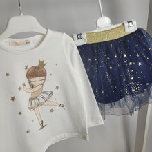 Load image into Gallery viewer, Girls Tulle Skirt Set-Red or Navy
