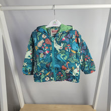 Load image into Gallery viewer, Teal Floral Bunny Rain Jacket
