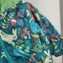 Load image into Gallery viewer, Teal Floral Bunny Rain Jacket
