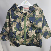 Load image into Gallery viewer, Green Camo Dinosaur Rain Jacket
