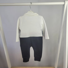 Load image into Gallery viewer, Baby Boys Romper with waistcoat and Bow-tie
