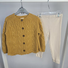 Load image into Gallery viewer, Baby Girls Knitted Cardigan &amp; Ribbed Legging Outfit
