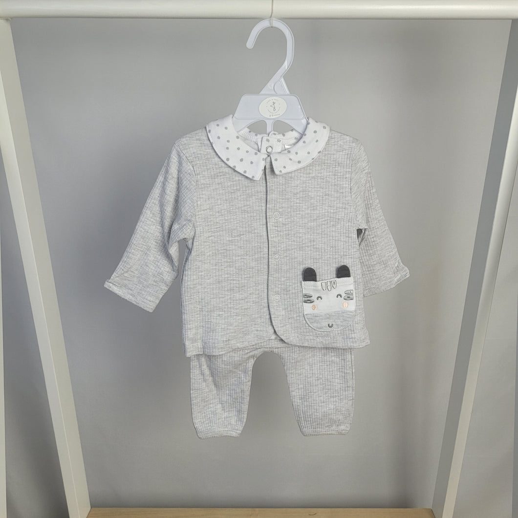 Unisex Baby Ribbed Set-Zebra
