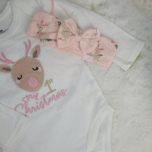 Load image into Gallery viewer, My First Christmas Rompers and Headband Set
